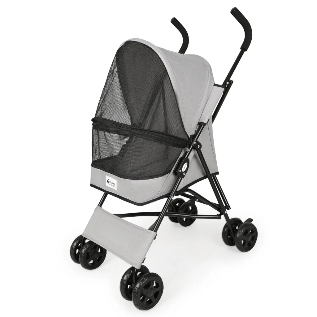 Multifunctional all-in-one pet stroller with luxury comfort and quick-fold design for professional pet travel by Xianzhuo Tech
