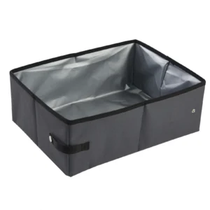 Portable outdoor cat litter box with waterproof and leak-proof design, ideal for pet travel and camping by Xianzhuo Tech