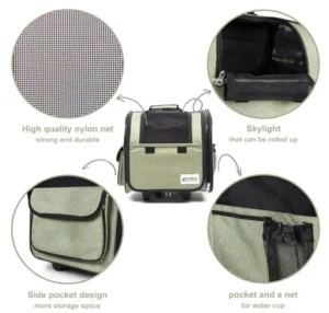 High-end pet travel backpack—can be rolled or carried on your back.