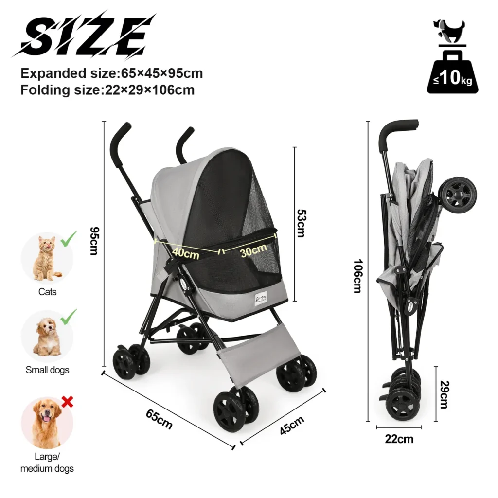 Foldable All-in-One Outdoor Pet Stroller