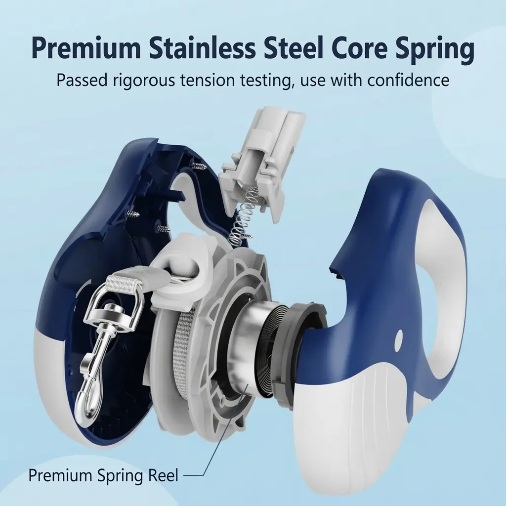 Retractable leash suitable for small pets