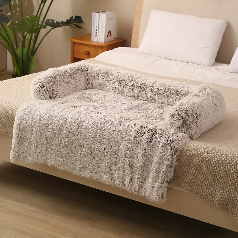 Long-Plush Pet Sofa Cushion – Warm for Winter