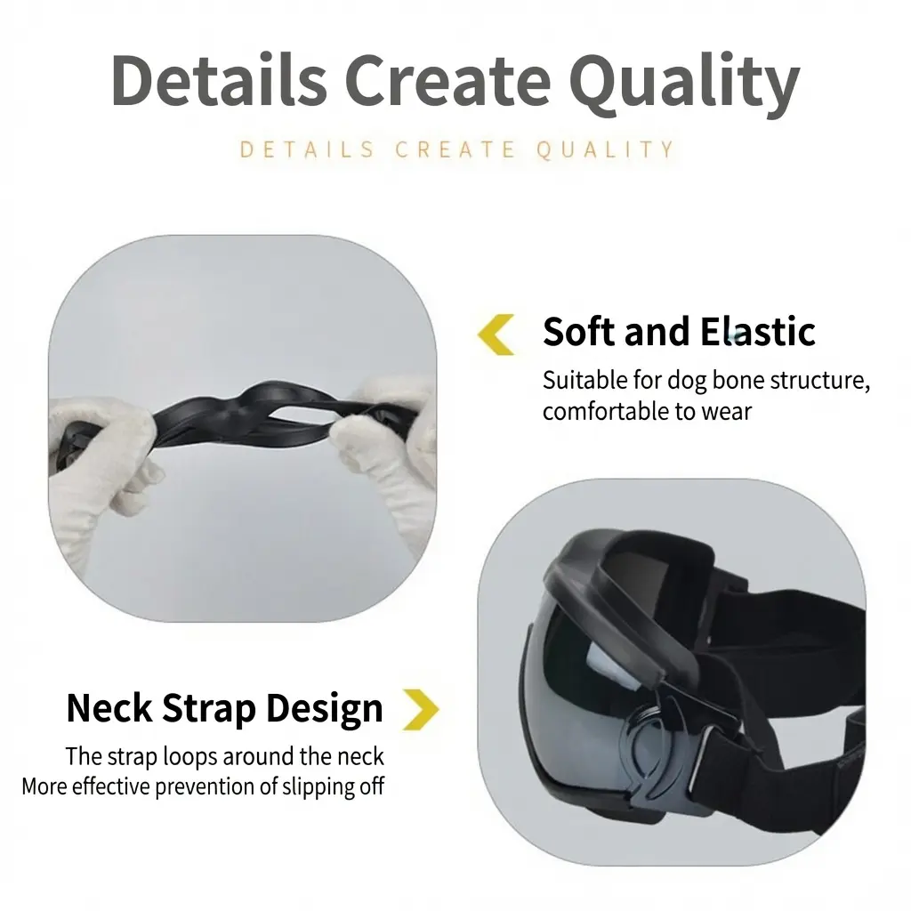 Sunglasses for medium-to-large dogs—protective goggles suitable for police and military dogs.