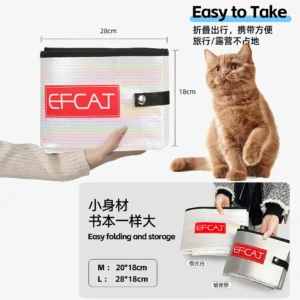 Portable, foldable outdoor cat litter box