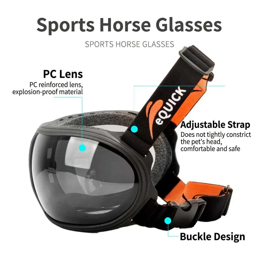 Anti-UV Equestrian Eye Protection Mask / Horse Sunglasses Wholesale